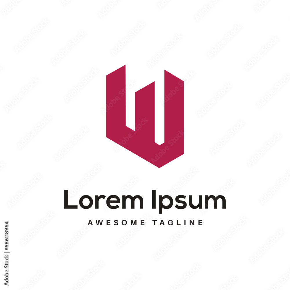 W  Letter Logo Design Free Icon