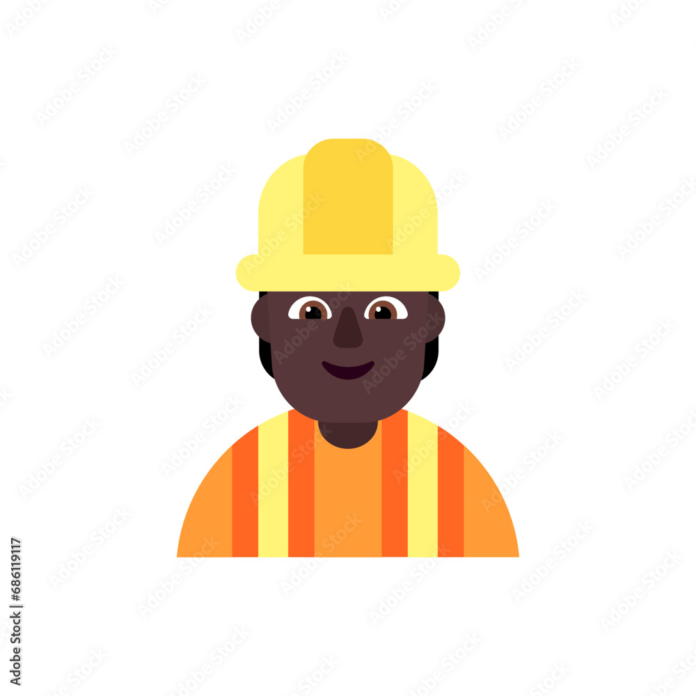 Construction Worker: Dark Skin Tone