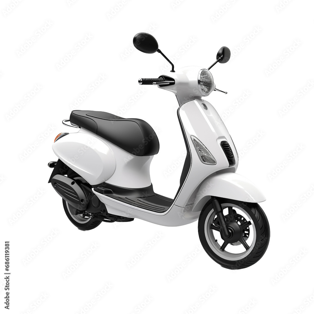 3d Scooter isolated on transparent background