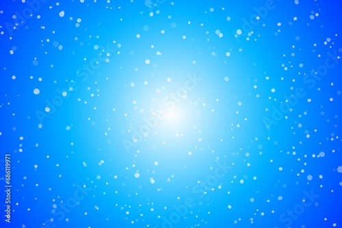 Blue background Ocean Sea Sky Snowy Christmas Snowfall Snowflake Sparkle Shine Light Bright Middle Center Gradient Vector Illustration Atmosphere Special Magical Holidays Winter New Year Celebration
