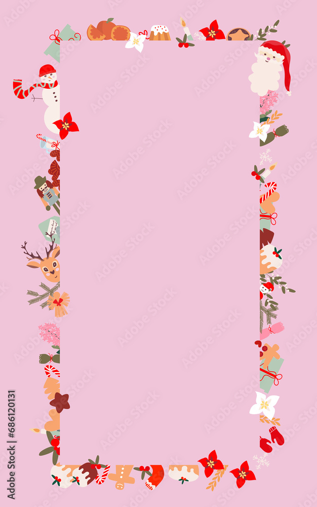 Obraz premium Frame with Christmas decoration