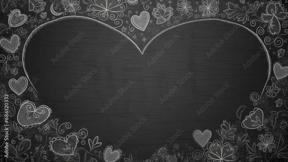 Heart design for valentine postcards, copy space