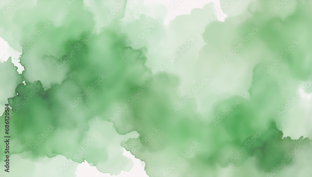 Obraz premium watercolor hand painted background, soft and dreamy green color
