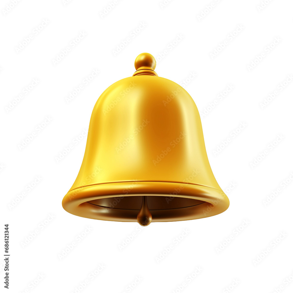 3d Yellow Bell isolated on transparent background 3d Yellow Bell isolated on transparent background