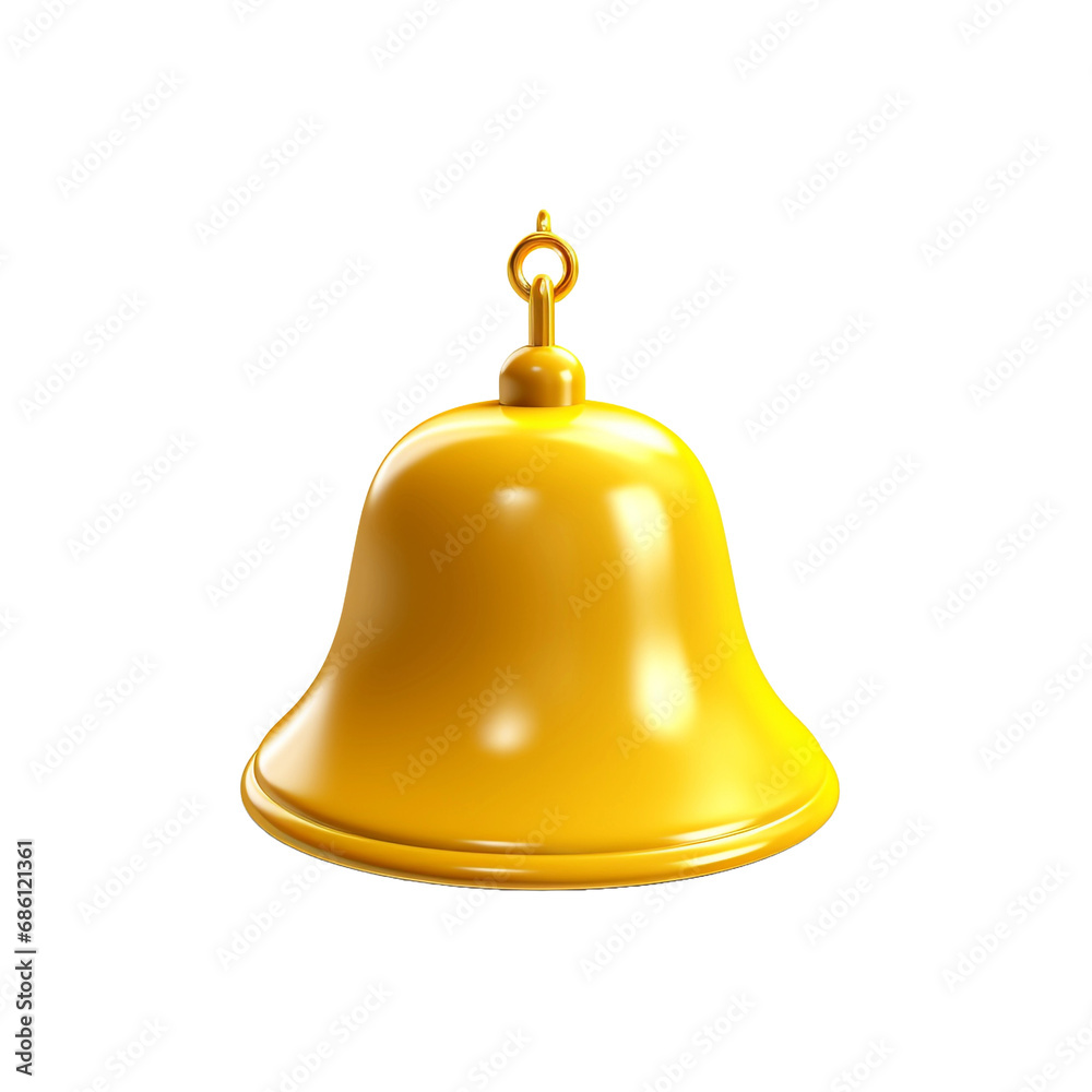 3d Yellow Bell isolated on transparent background 3d Yellow Bell isolated on transparent background