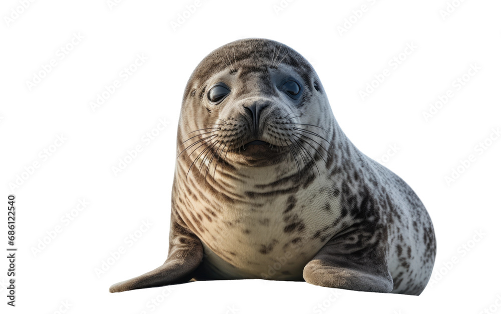 Fototapeta premium Hooded Seal Vocal Performer Isolated on a Transparent Background PNG