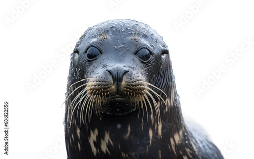 Hooded Seal Ice Roamer Isolated on a Transparent Background PNG