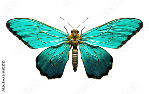 Large Emerald Moth Larval Mimic Isolated on a Transparent Background PNG photo