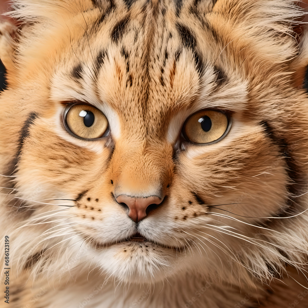 Close-up portrait of a sand cat. Close-up portrait of a sand cat.