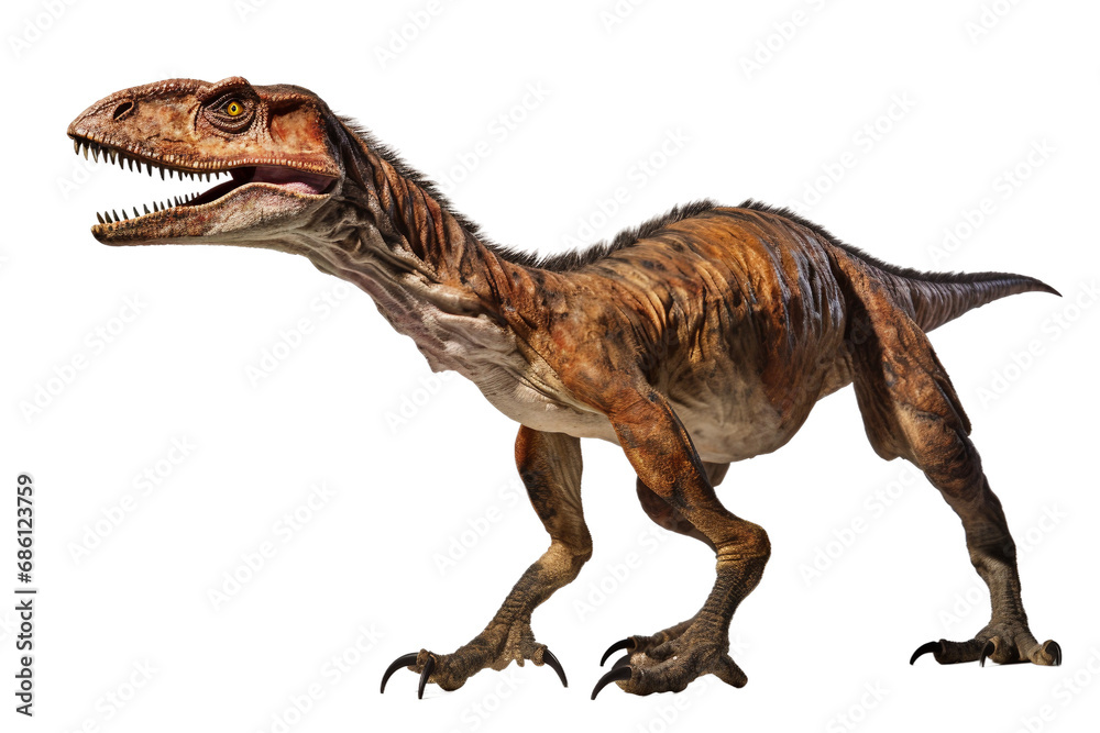 Collectible Dinosaur Figure White on a transparent background