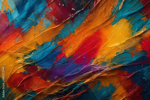 Abstract Painting with Multiple Colors