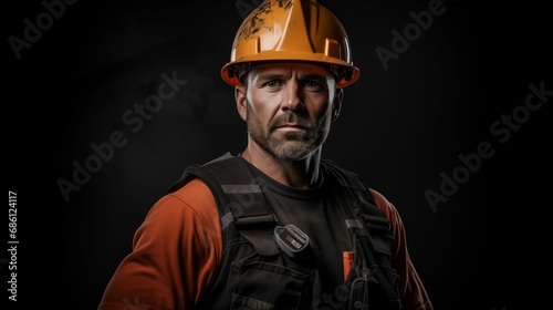 The image of the builder in the helmet.