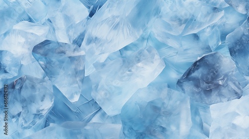 Texture of blue ice, forming a captivating winter background.