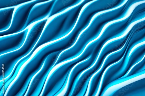 Three-dimensional of a wavy blue pattern