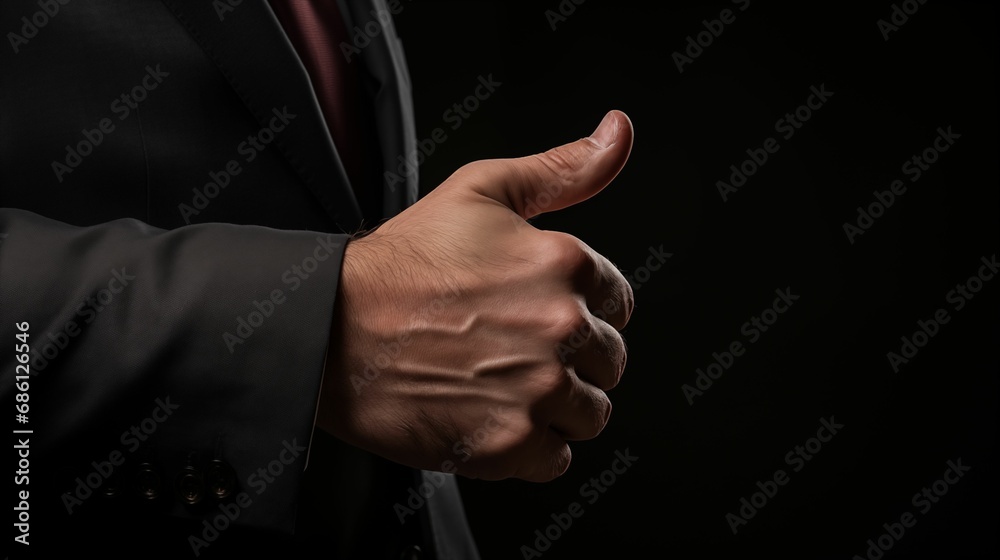Image of tactile communication of a businessman's finger on a dark background. Image of tactile communication of a businessman's finger on a dark background.