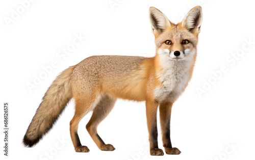 Cape Fox Desert Prowler Isolated on a Transparent Background PNG