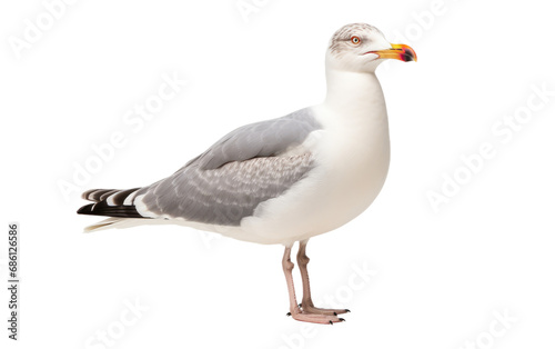 Caspian Gull Coastal Scavenger Isolated on a Transparent Background PNG