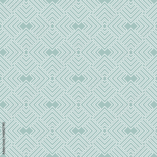 Seamless geometric background for your designs. Modern vector ornament. Geometric abstract light blue white pattern