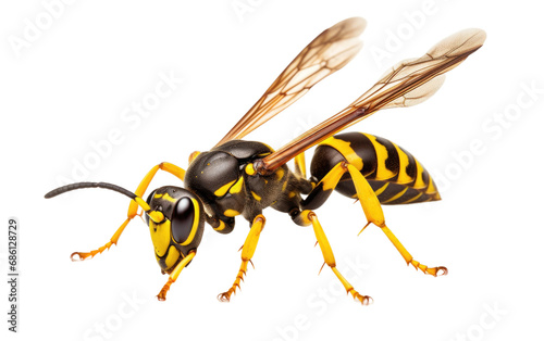 German Yellowjacket wasp Isolated on a Transparent Background PNG photo