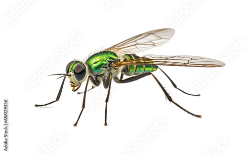 Long Legged Fly The Aerial predator Isolated on a Transparent Background PNG photo