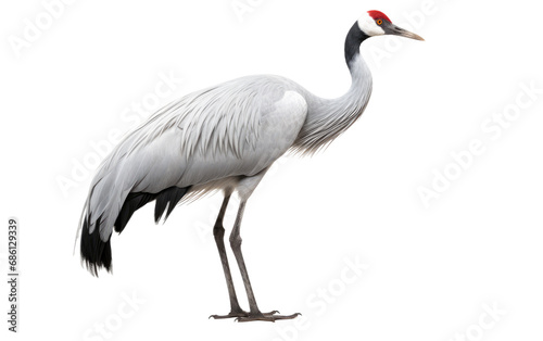 Manchurian Crane The regal dancer of wetlands Isolated on a Transparent Background PNG