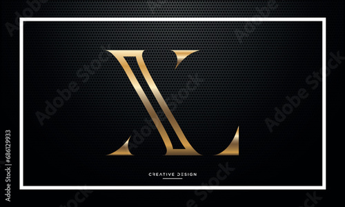 Alphabet letters icon logo XL or LX