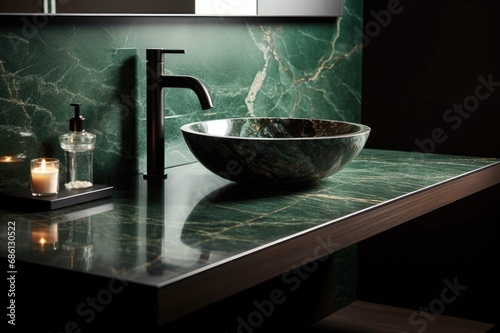 green marble bathroom design  interior design