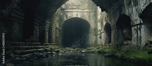 The opening of the abandoned limestone tunnels.
