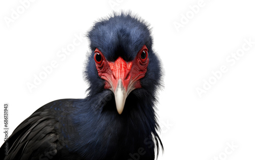 Western Swamphen Black Bird Isolated on a Transparent Background PNG