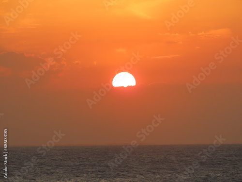 sunset over the sea