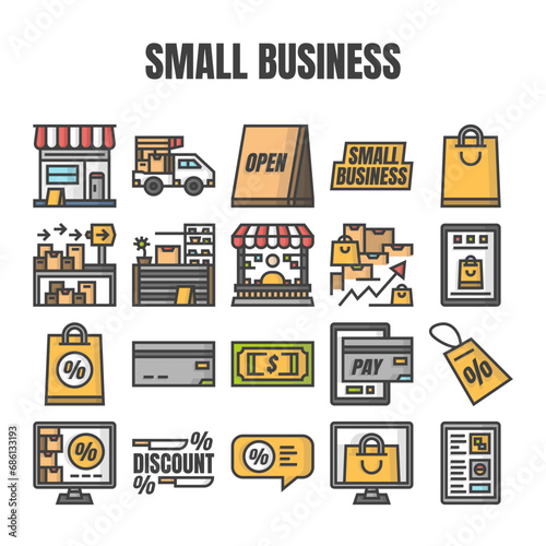 small business icon set