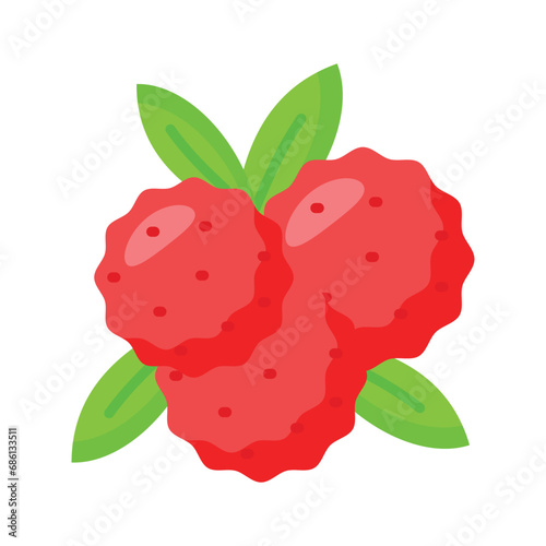 Bayberry vector design in modern design style, Myrica, yangmei, candleberry, sweet gale, or wax myrtle berry icon photo