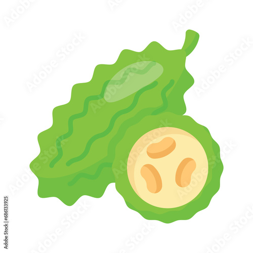Bitter gourd vector design in modern design style