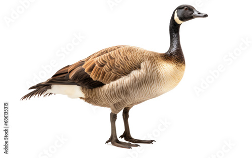 Canada Goose Confident honker Isolated on a Transparent Background PNG.