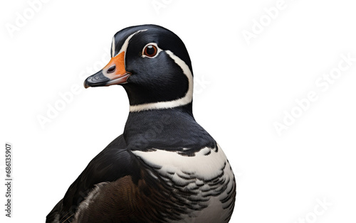 Harlequin Duck Stream Rapids Specialist Isolated on a Transparent Background PNG. © Haider