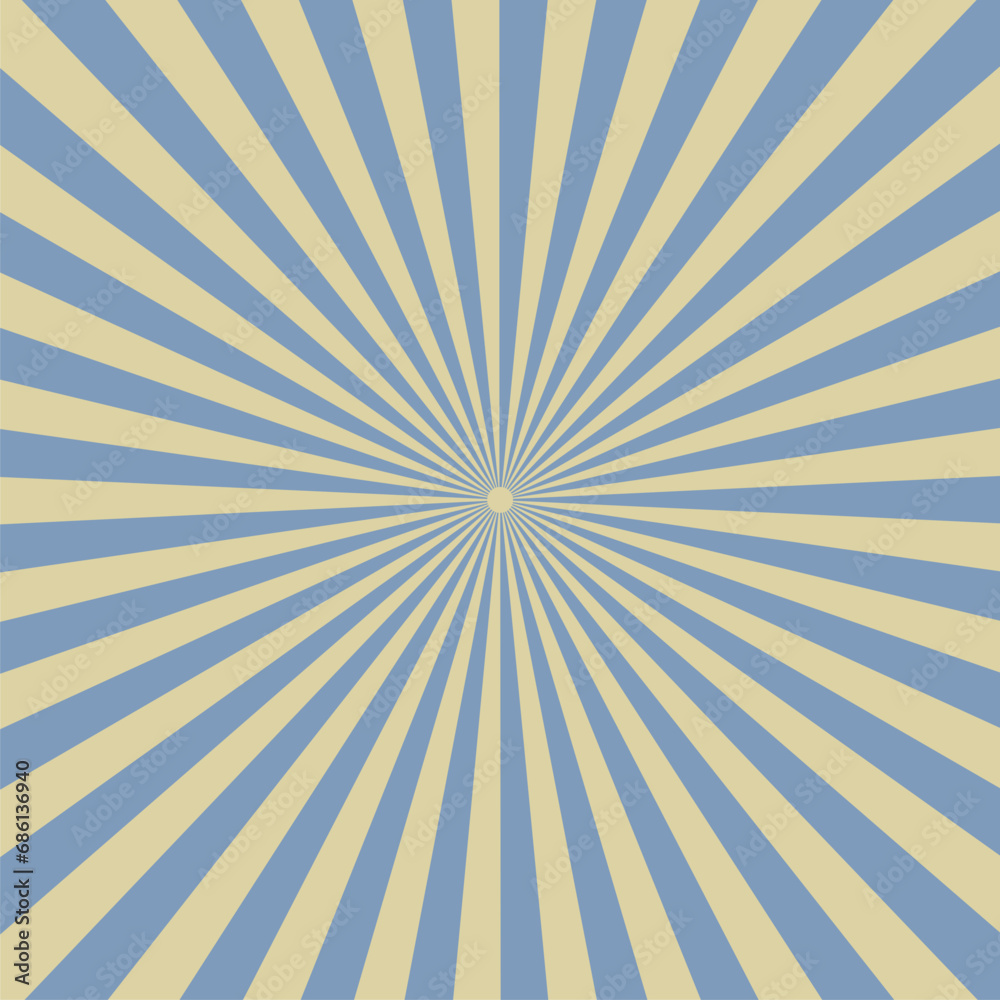 Obraz premium Retro sunburst background stripes pattern concept. Comic pop art poster design. Vector illustration
