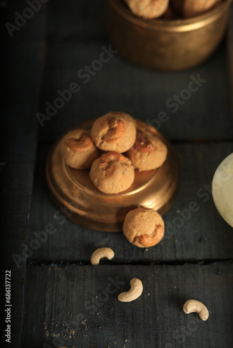 Mini Chocolate and cashew cookies. High Resolution