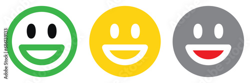 smiley face emoji icon set