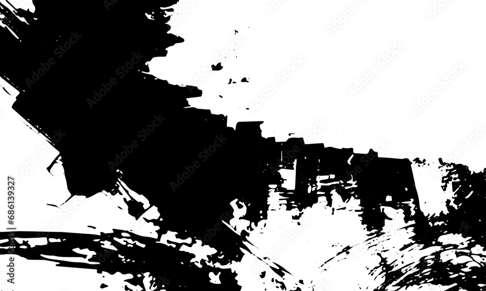 Grunge black texture. Vector background.