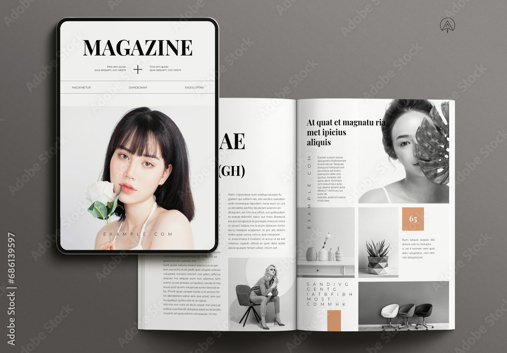 Minimal Magazine Stock Template | Adobe Stock