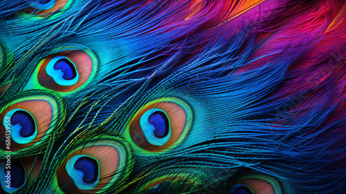 Close up of Peacock feather