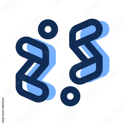 confetti filled line icon