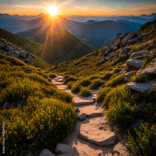 path to the top of the mountain