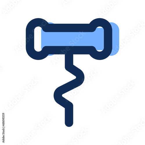 corkscrew filled line icon