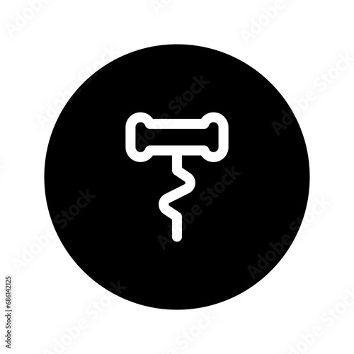 corkscrew line circular icon