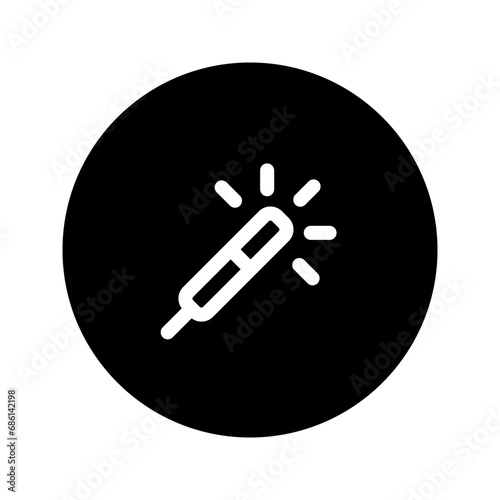 sparkler line circular icon