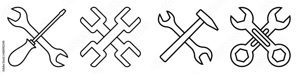 Repair icon vector set. Service center symbol. Fix illustration sign  collection. read logo.