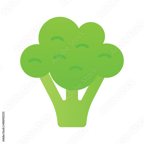 Broccoli vector design, isolated on white background, iron rich vegetable