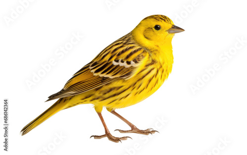 Yellowhammer Golden Warbler Isolated on a Transparent Background PNG. photo