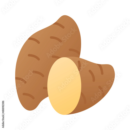 Sweet potato vector design, healthy and organic food